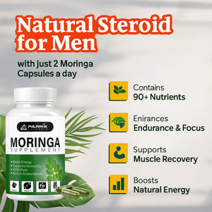 Parnik Naturals Moringa Capsules 60 – Ayurvedic Vegan Herbal Supplement for Immunity, Energy, Detox & Weight Loss