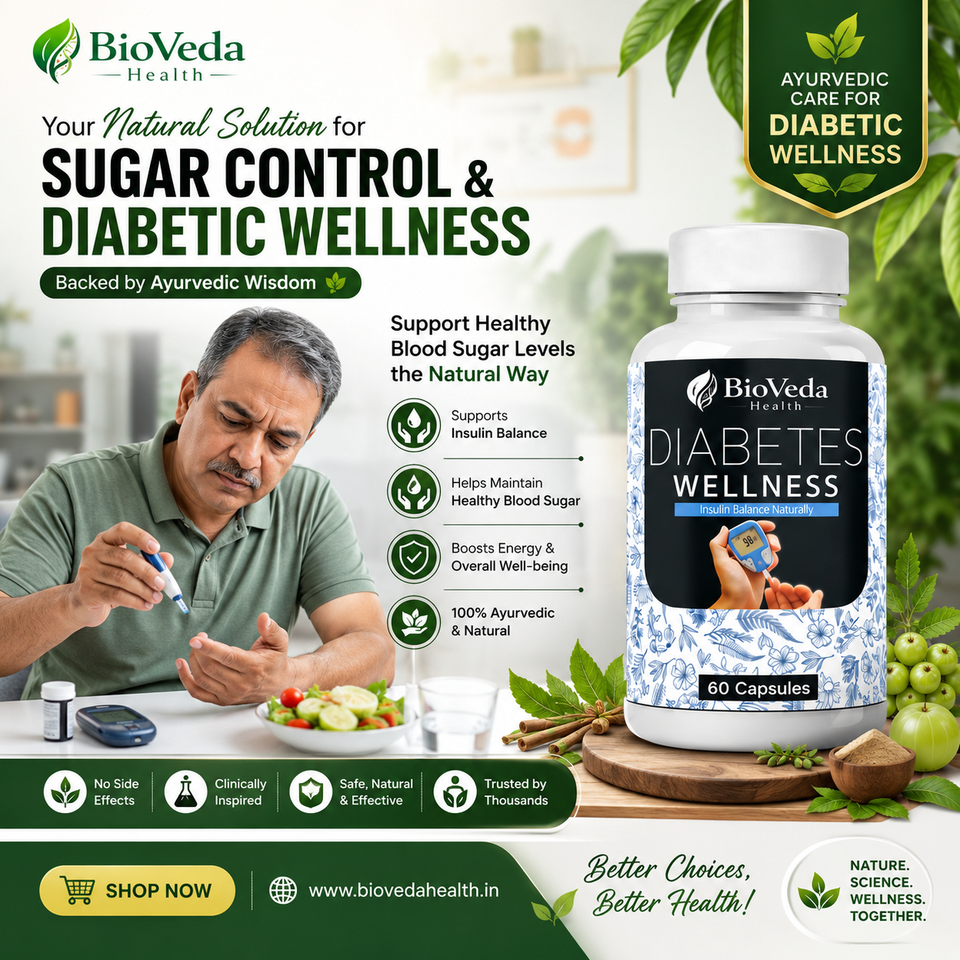 Diabetes Wellness Capsules for Blood Sugar Support, Insulin Balance & Herbal Diabetic Care