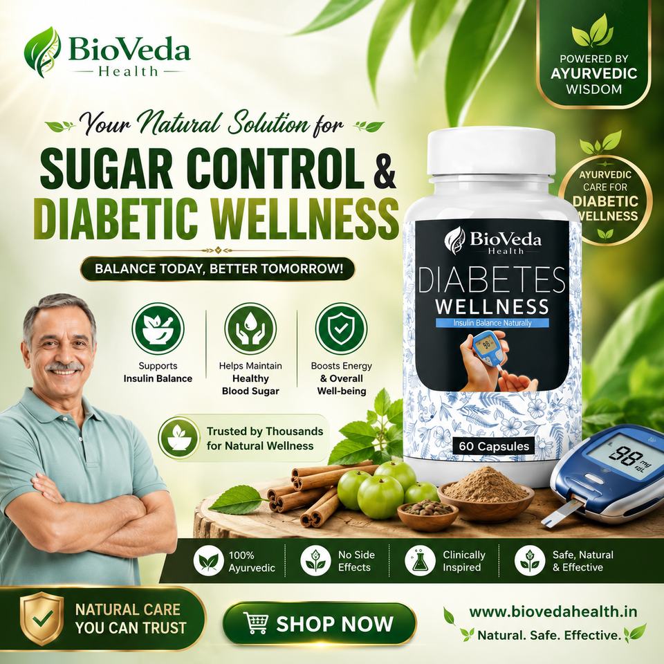Diabetes Wellness Capsules for Blood Sugar Support, Insulin Balance & Herbal Diabetic Care