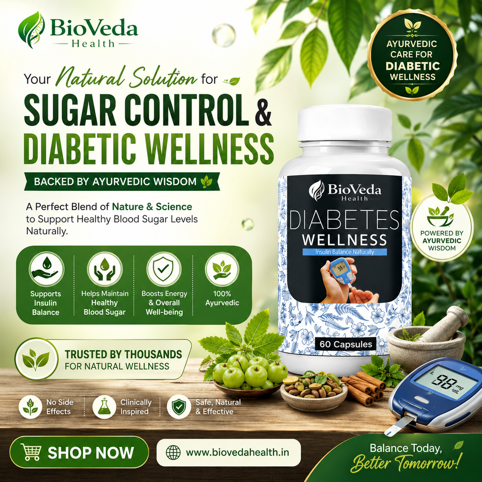 Diabetes Wellness Capsules for Blood Sugar Support, Insulin Balance & Herbal Diabetic Care