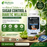 Diabetes Wellness Capsules for Blood Sugar Support, Insulin Balance & Herbal Diabetic Care