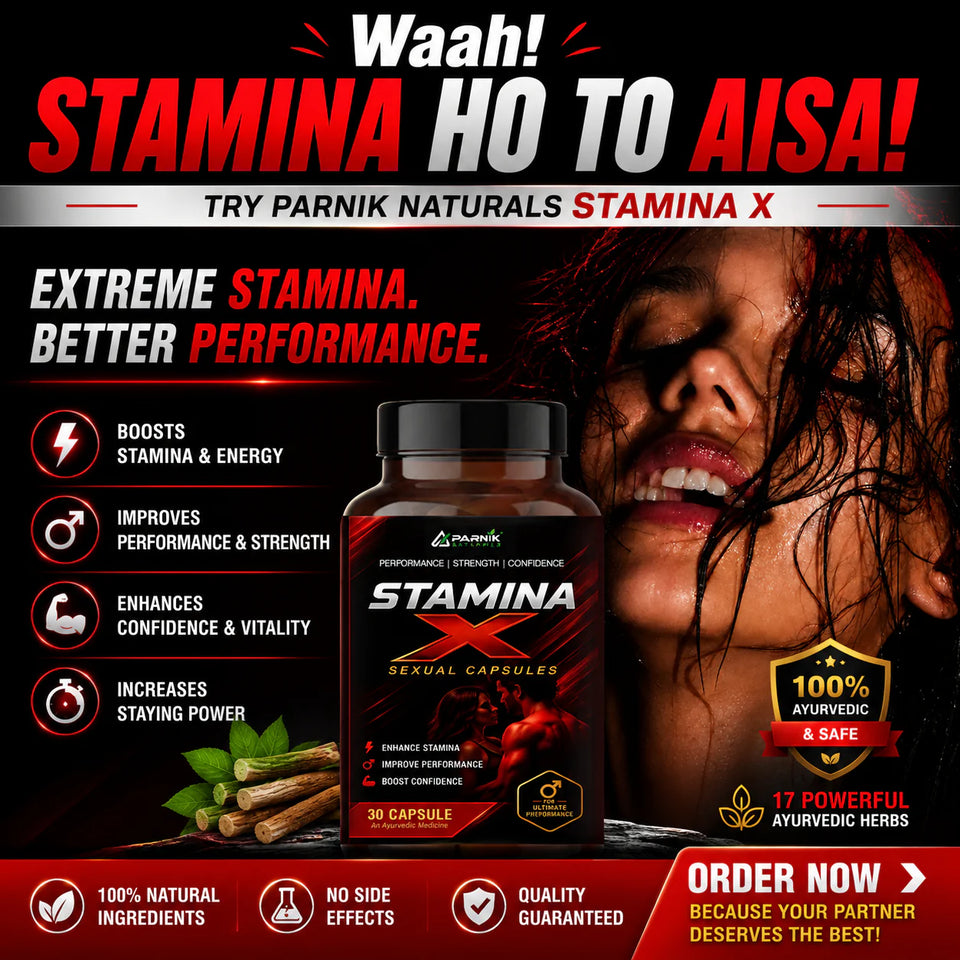 Parnik Naturals Stamina x 500Mg Capsules | Ayurvedic Men’s Vitality Support Supplement | Energy, Strength, Endurance & Wellness Support | 30 Capsules