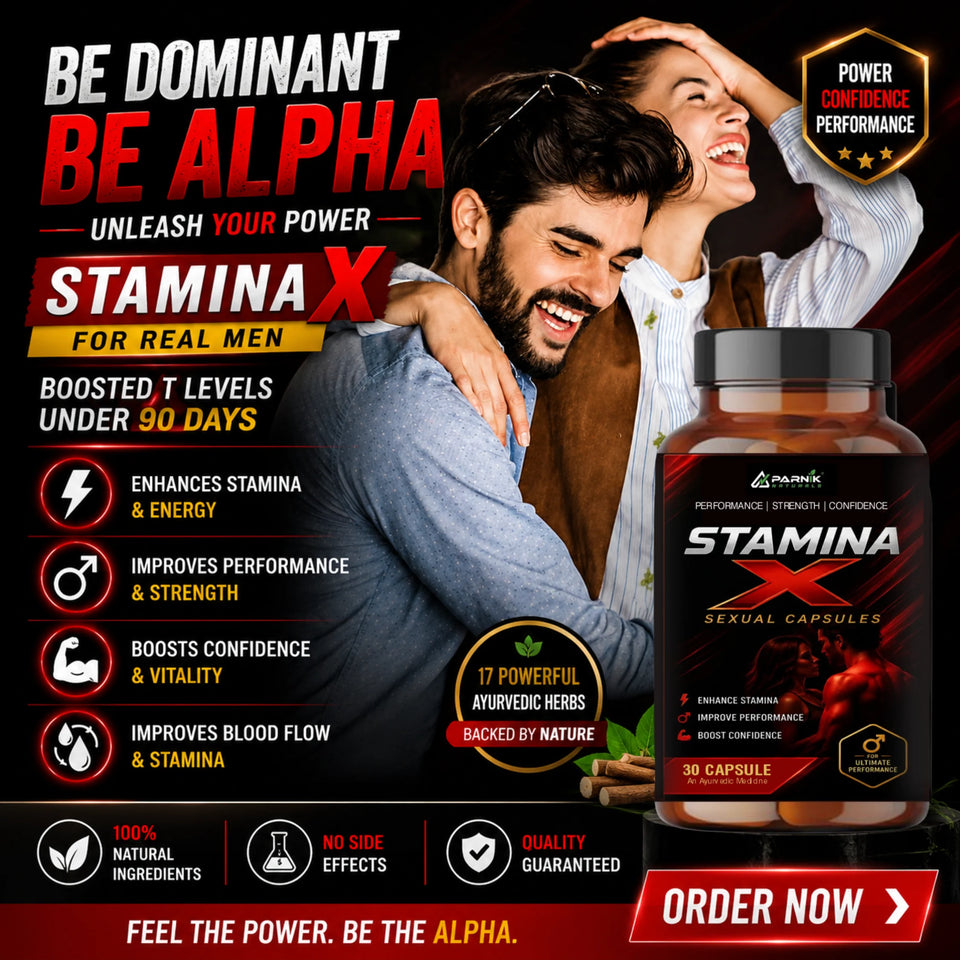 Parnik Naturals Stamina x 500Mg Capsules | Ayurvedic Men’s Vitality Support Supplement | Energy, Strength, Endurance & Wellness Support | 30 Capsules