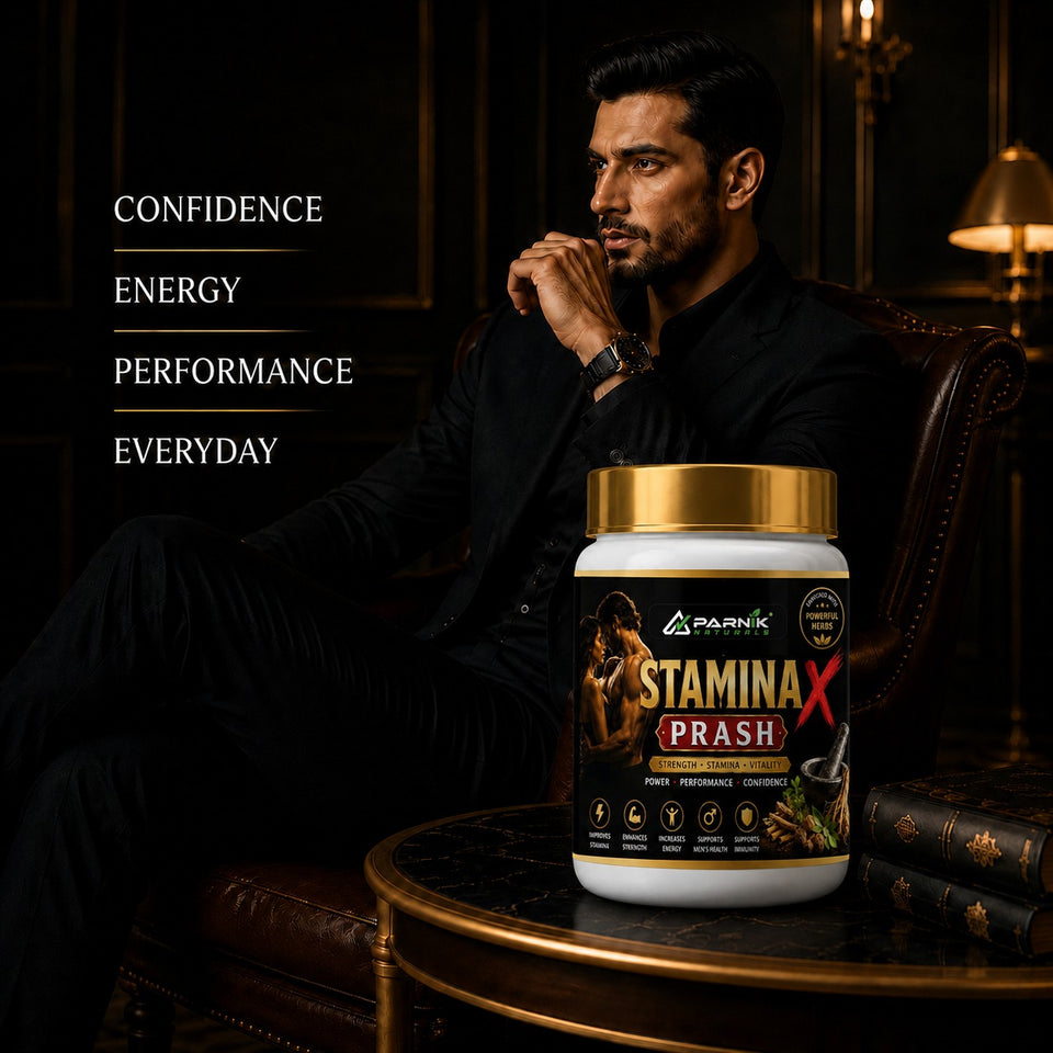 Parnik Naturals Stamina X Prash 500g | Ayurvedic Herbal Stamina, Strength & Vitality Supplement for Men | Energy, Endurance & Men's Wellness Formula