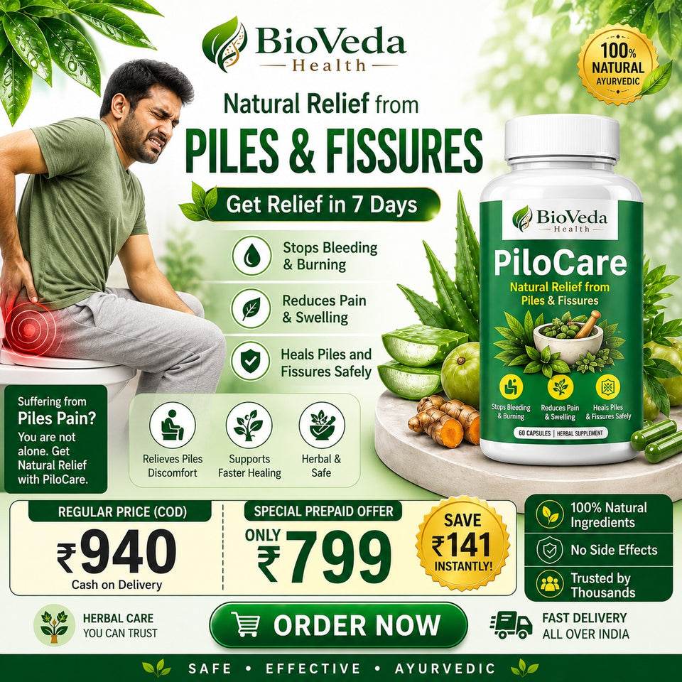 Pilo Care Natural Capsules for Piles & Fissures | Natural Relief from Pain, Bleeding & Swelling