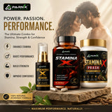 Parnik Naturals Stamina X Ultimate Performance Kit | Herbal Prash 500g+ 30 Capsules + 30ml Massage Oil | Men's Strength, Stamina, Energy & Confidence Support
