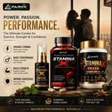 Parnik Naturals Stamina X Ultimate Performance Kit | Herbal Prash 500g+ 30 Capsules + 30ml Massage Oil | Men's Strength, Stamina, Energy & Confidence Support
