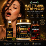 Parnik Naturals Stamina X Ultimate Performance Kit | Herbal Prash 500g+ 30 Capsules + 30ml Massage Oil | Men's Strength, Stamina, Energy & Confidence Support