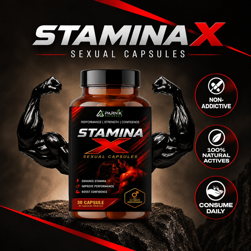 Parnik Naturals Stamina x 500Mg Capsules | Ayurvedic Men’s Vitality Support Supplement | Energy, Strength, Endurance & Wellness Support | 30 Capsules